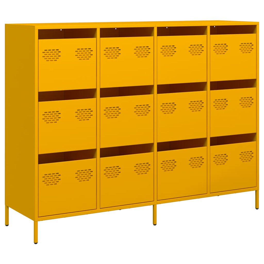 Sideboard Mustard Yellow 135x39x103.5 cm Cold-rolled Steel